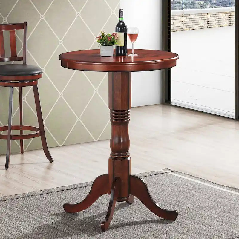 Table ronde de pub 42, table d'échecs de bistrot vintage avec plateau damier - Voir détails