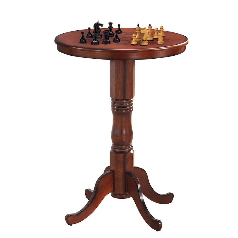 Table ronde de pub 42, table d'échecs de bistrot vintage avec plateau damier - Voir détails