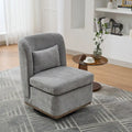 Fauteuil de bureau chenille large de 63,5 cm avec base pivotante en métal à 360°