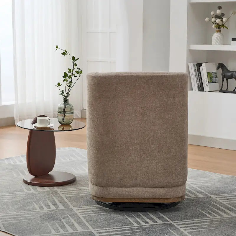 Fauteuil de bureau chenille large de 63,5 cm avec base pivotante en métal à 360°