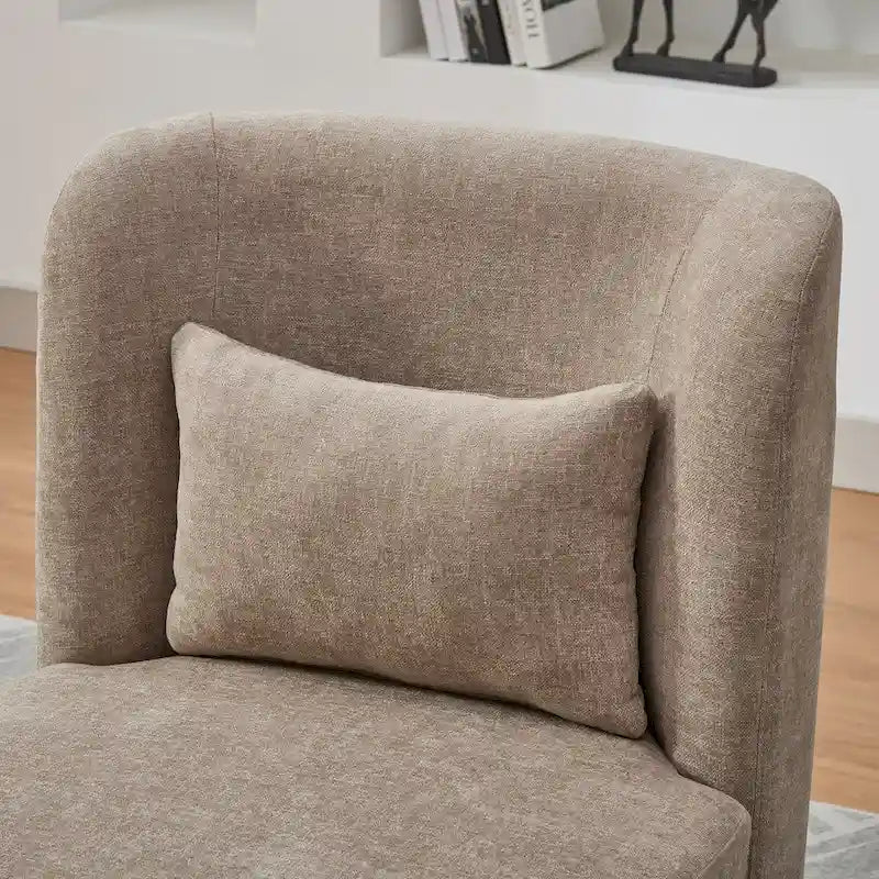 Fauteuil de bureau chenille large de 63,5 cm avec base pivotante en métal à 360°