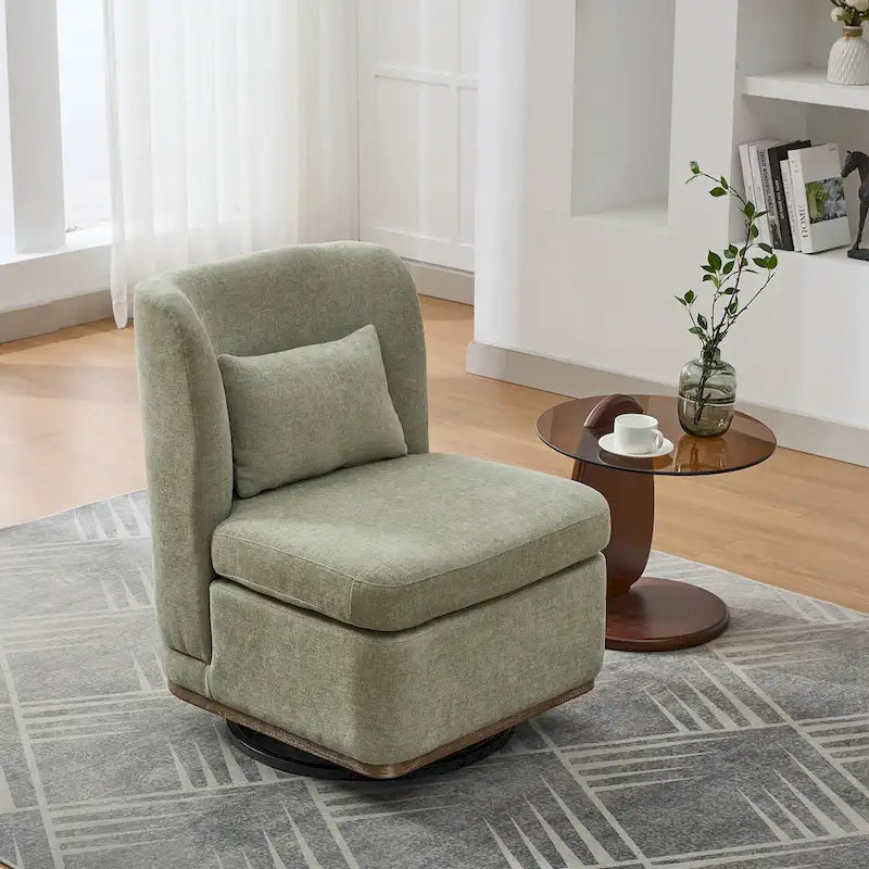 Fauteuil de bureau chenille large de 63,5 cm avec base pivotante en métal à 360°