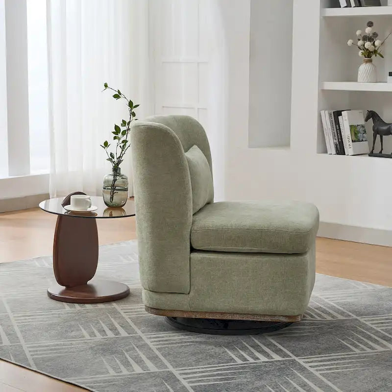 Fauteuil de bureau chenille large de 63,5 cm avec base pivotante en métal à 360°