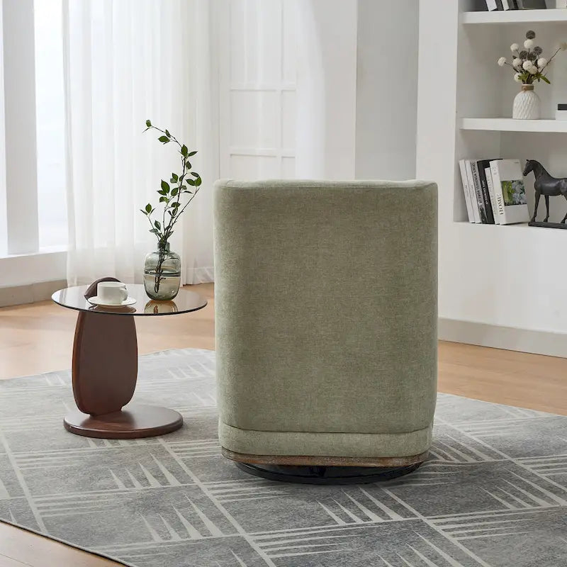 Fauteuil de bureau chenille large de 63,5 cm avec base pivotante en métal à 360°