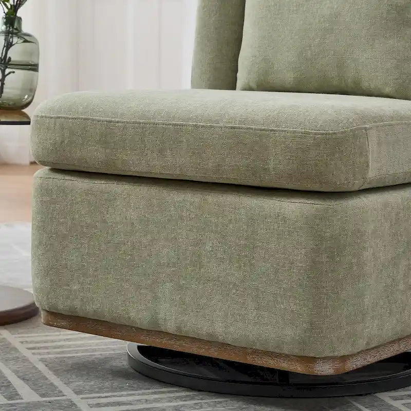 Fauteuil de bureau chenille large de 63,5 cm avec base pivotante en métal à 360°
