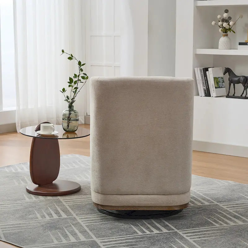 Fauteuil de bureau chenille large de 63,5 cm avec base pivotante en métal à 360°