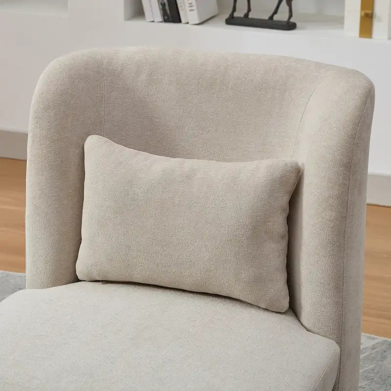 Fauteuil de bureau chenille large de 63,5 cm avec base pivotante en métal à 360°