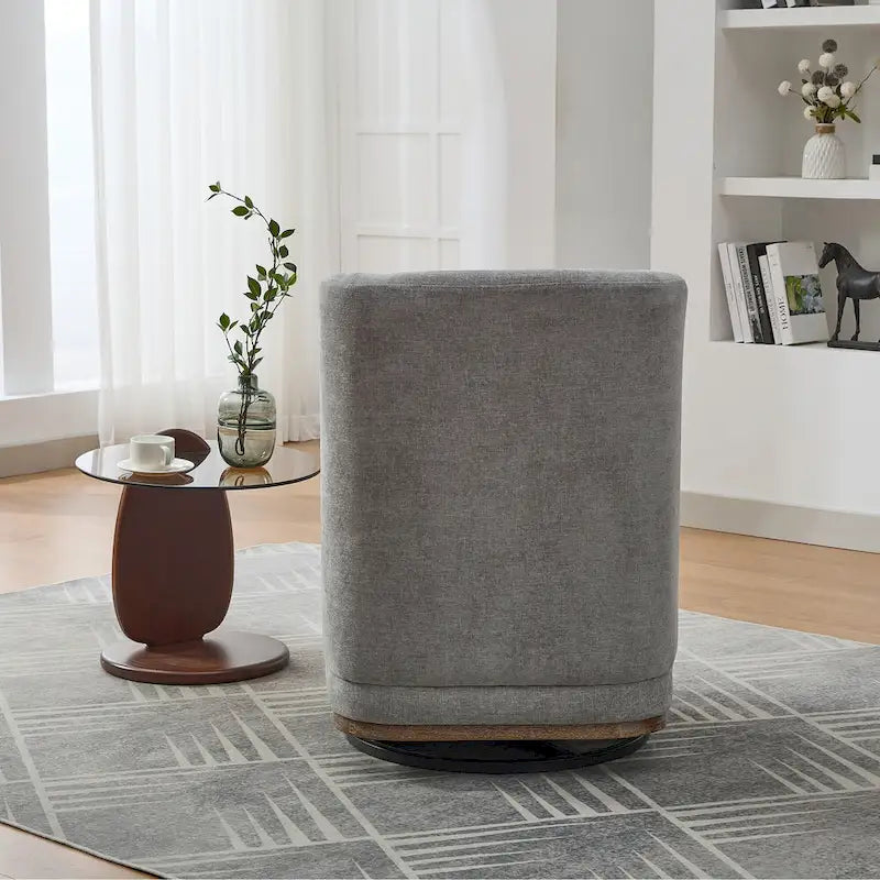 Fauteuil de bureau chenille large de 63,5 cm avec base pivotante en métal à 360°