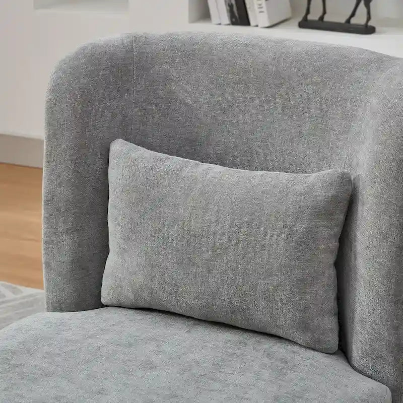 Fauteuil de bureau chenille large de 63,5 cm avec base pivotante en métal à 360°