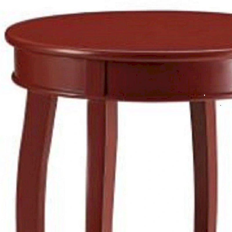 Table d'appoint ronde polyvalente en bois massif de 61 cm avec étagère, parfaite pour la chambre ou le salon - 61 H x 46 L x 46 P