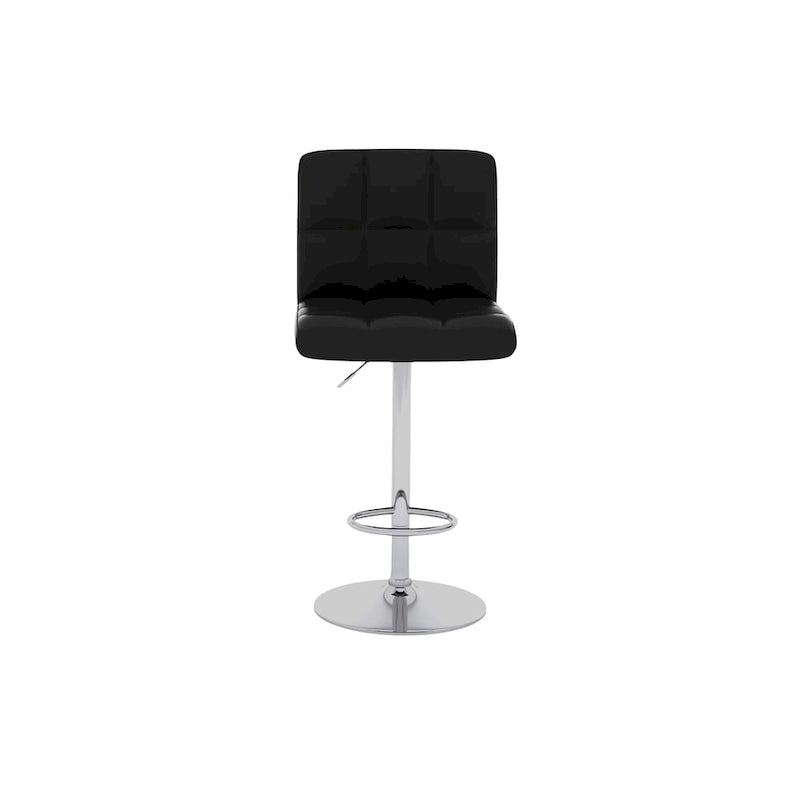 Tabourets de bar réglables chromés rembourrés (Lot de 2)