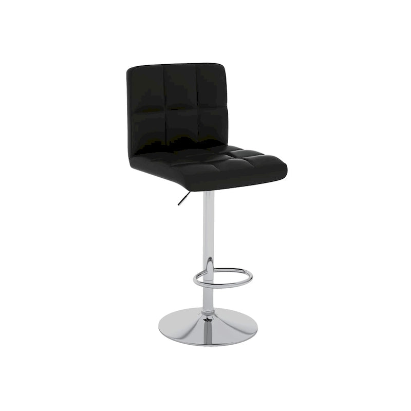Tabourets de bar réglables chromés rembourrés (Lot de 2)