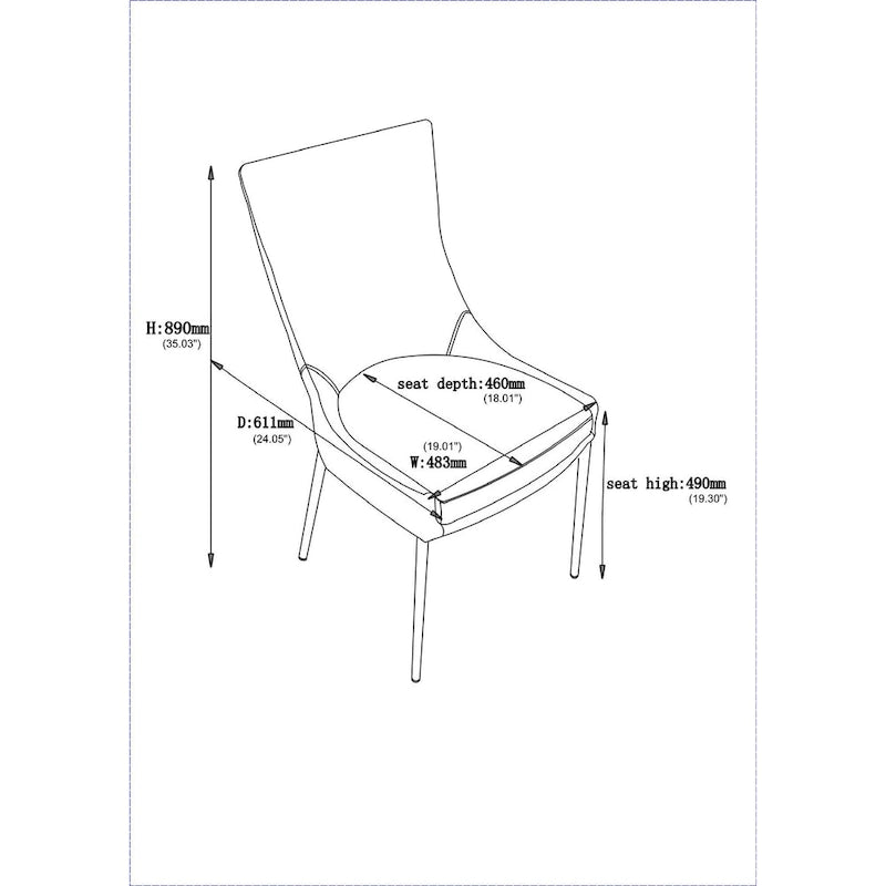 Chaise de salle à manger design, lot de 2