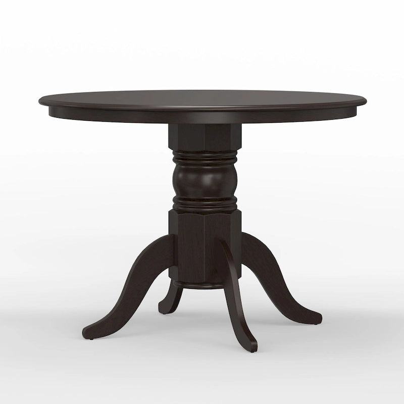 Table à manger ronde sur pied en bois de 42 po
