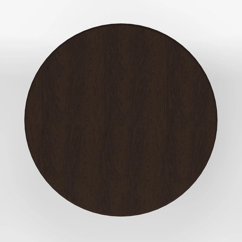 Table à manger ronde sur pied en bois de 42 po
