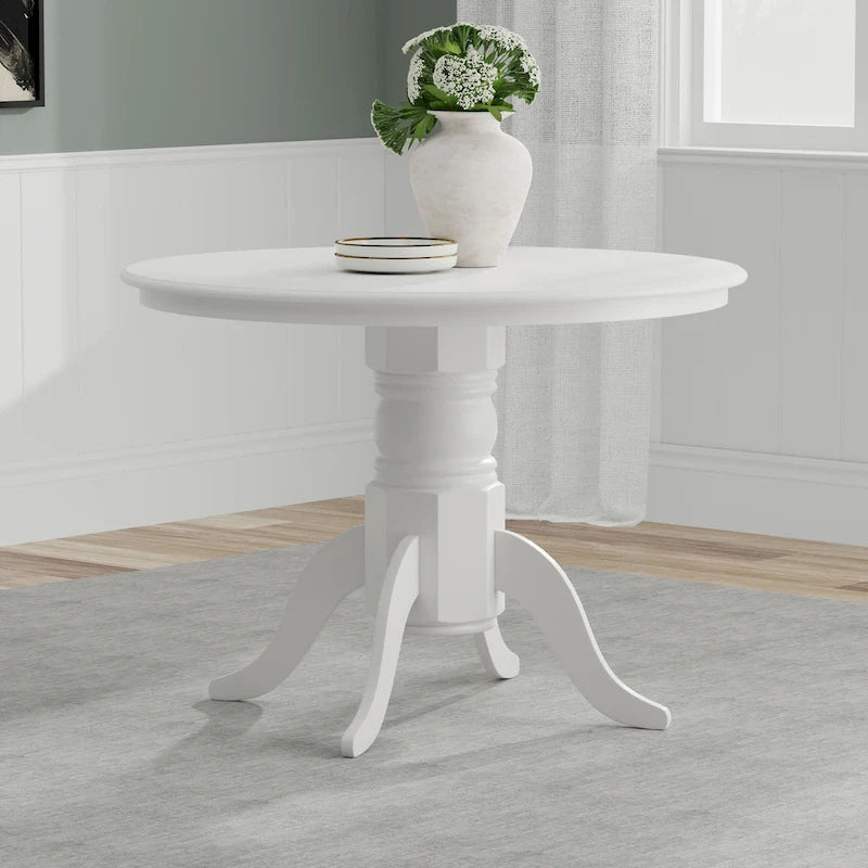 Table à manger ronde sur pied en bois de 42 po