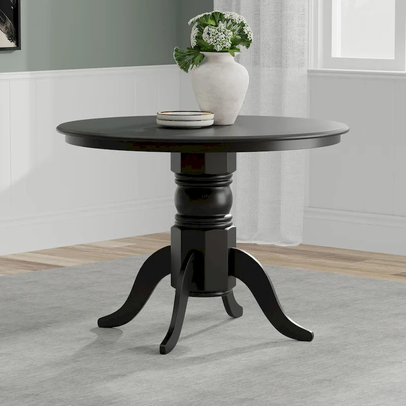 Table à manger ronde sur pied en bois de 42 po