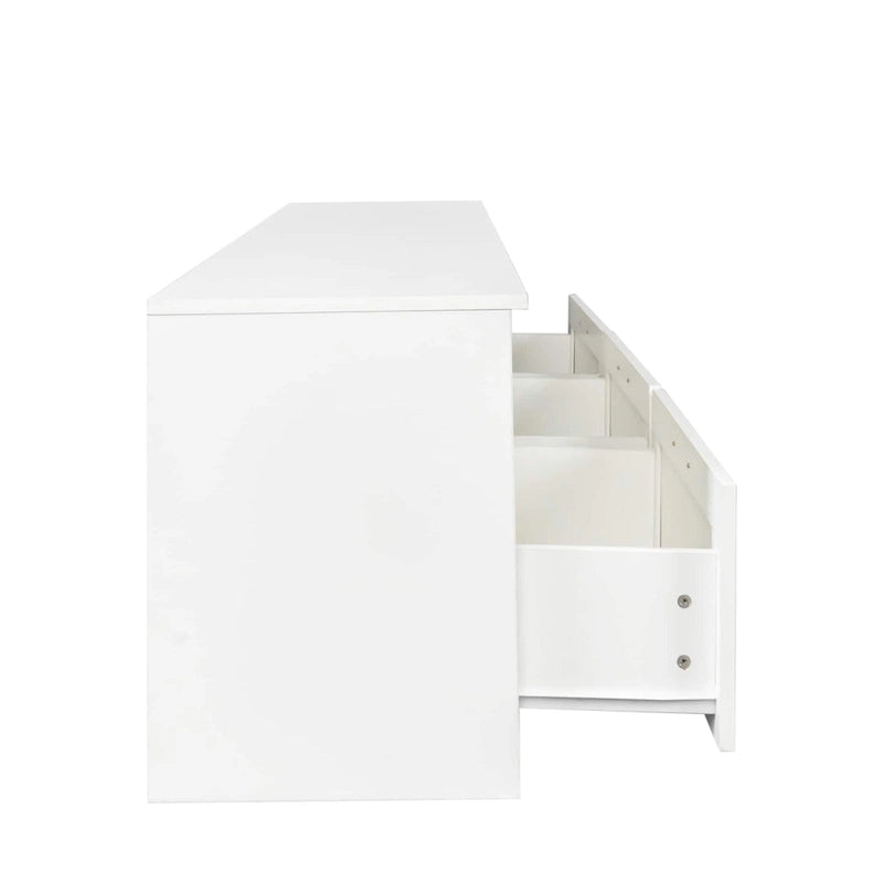 Meuble TV moderne minimaliste de 80 pouces, meuble TV avec casier ouvert pour salon et chambre