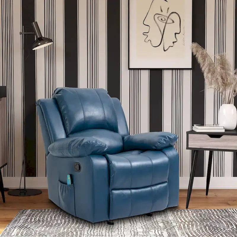 Fauteuil inclinable en similicuir avec massage