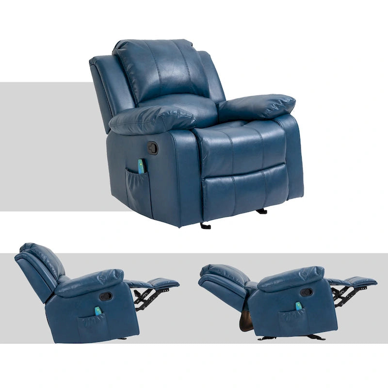 Fauteuil inclinable en similicuir avec massage