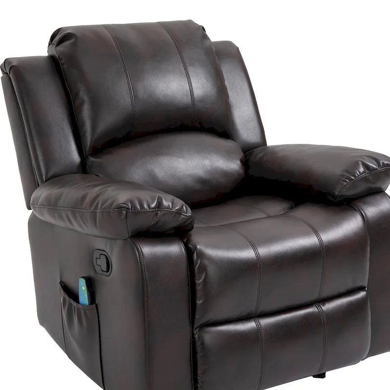 Fauteuil inclinable en similicuir avec massage