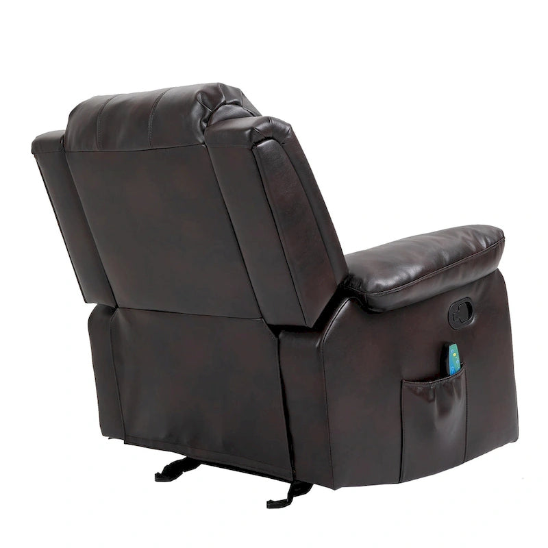 Fauteuil inclinable en similicuir avec massage