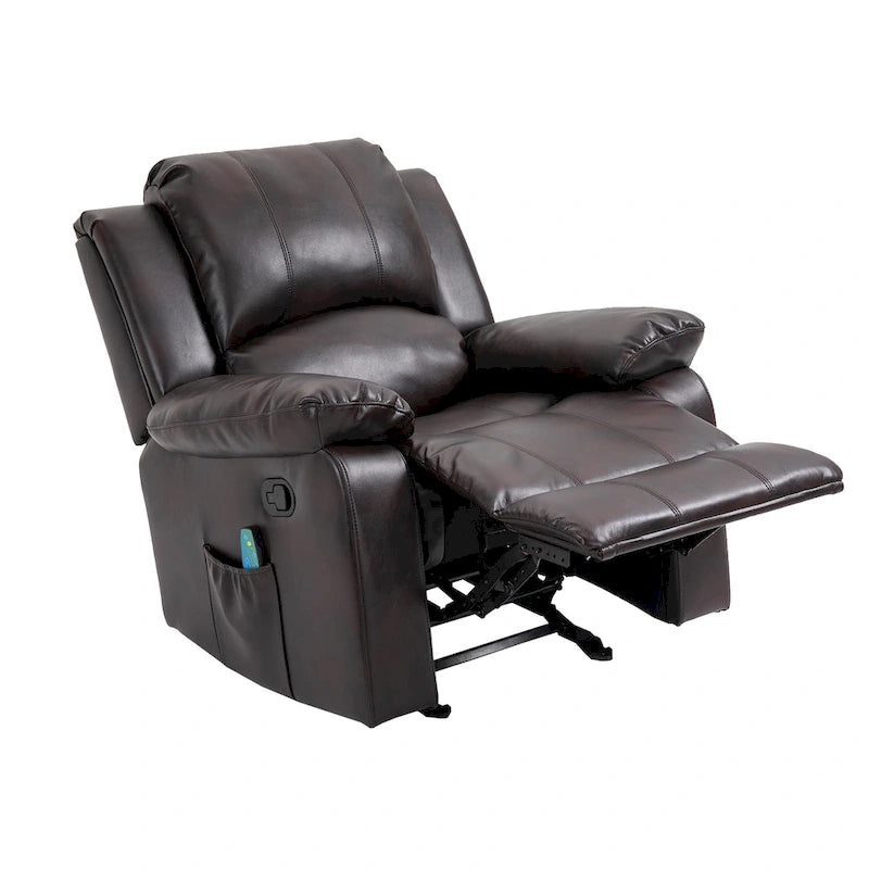 Fauteuil inclinable en similicuir avec massage