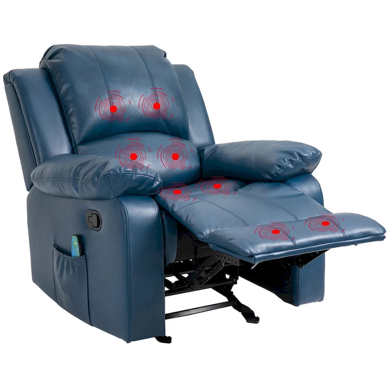 Fauteuil inclinable en similicuir avec massage