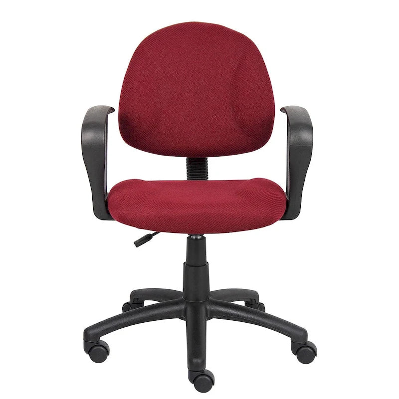 Fauteuil de bureau ergonomique mi-dossier bordeaux