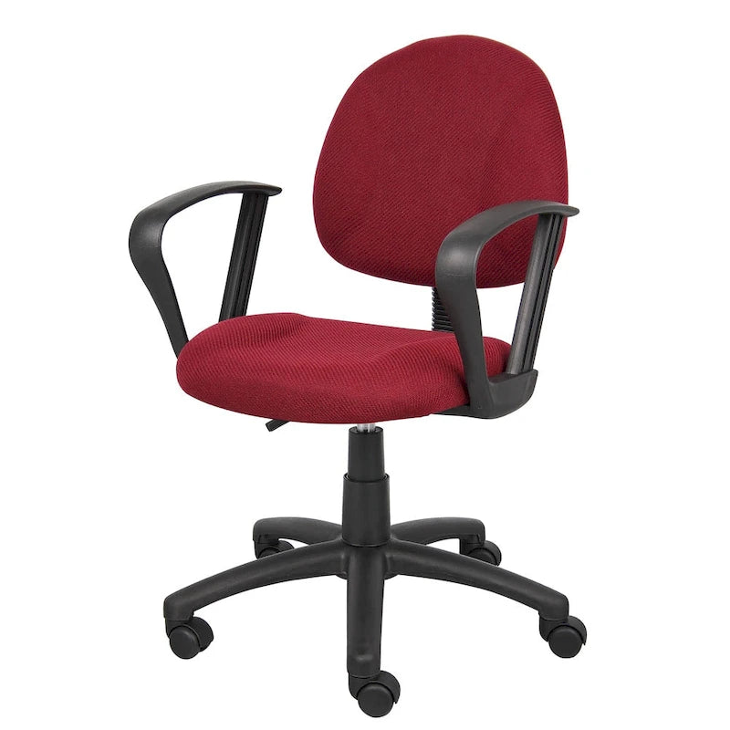 Fauteuil de bureau ergonomique mi-dossier bordeaux