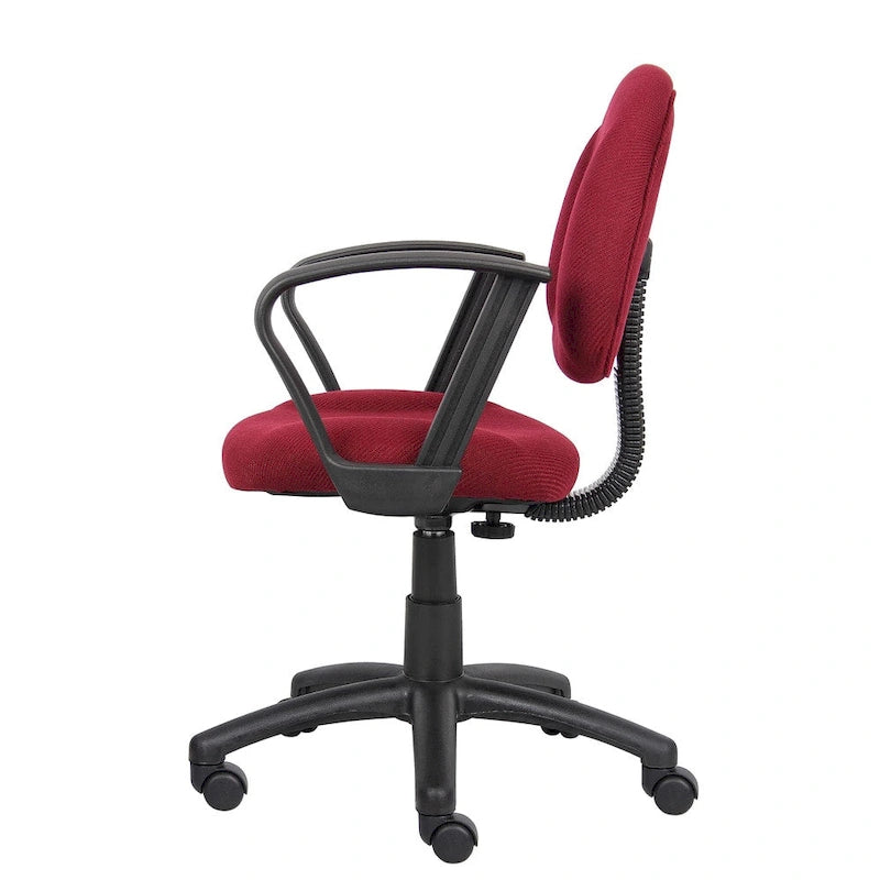 Fauteuil de bureau ergonomique mi-dossier bordeaux
