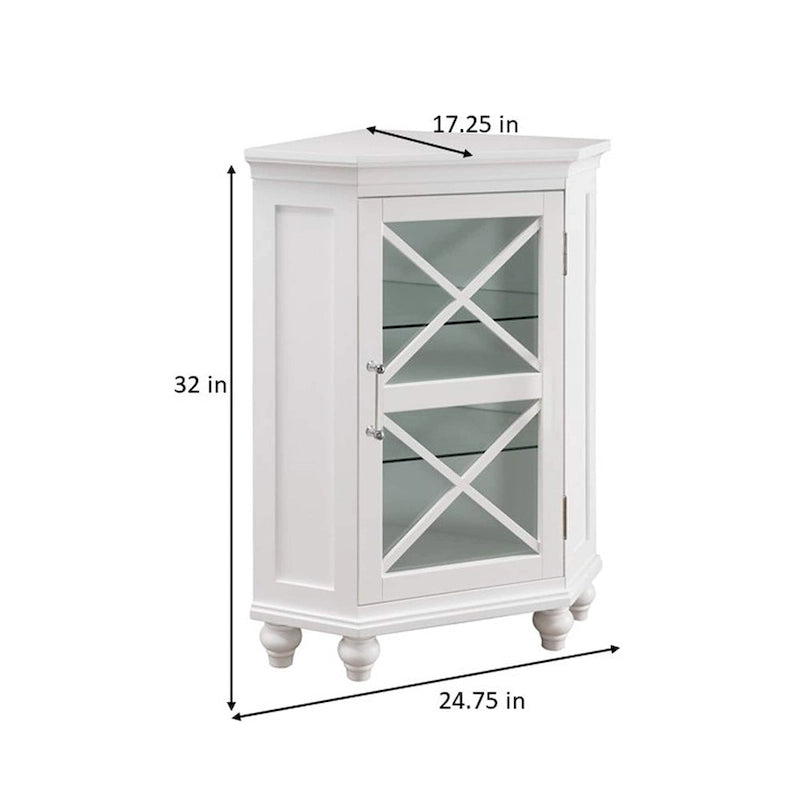 Meuble d'angle en bois avec étagères