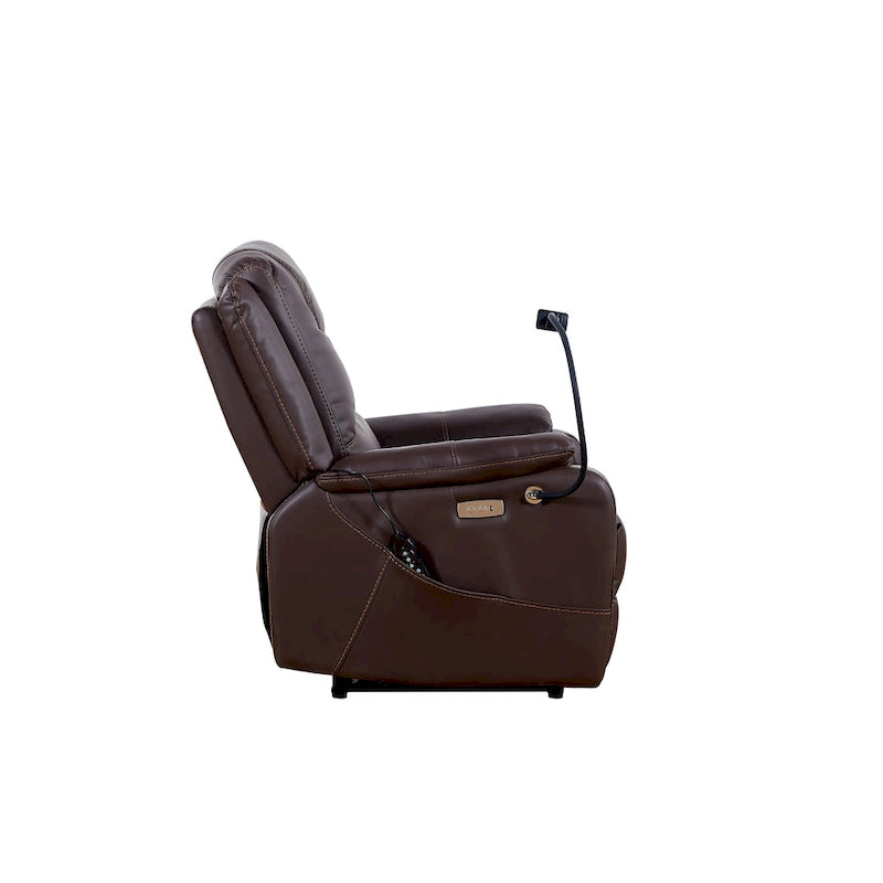 Fauteuil inclinable électrique zéro gravité avec position de couchage confortable, massage, chauffage et support de téléphone, poches latérales, port de chargement USB