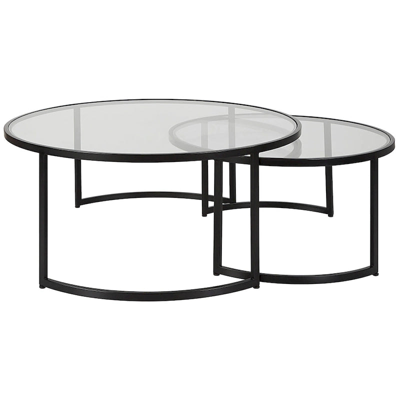 Tables basses gigognes noires S/2