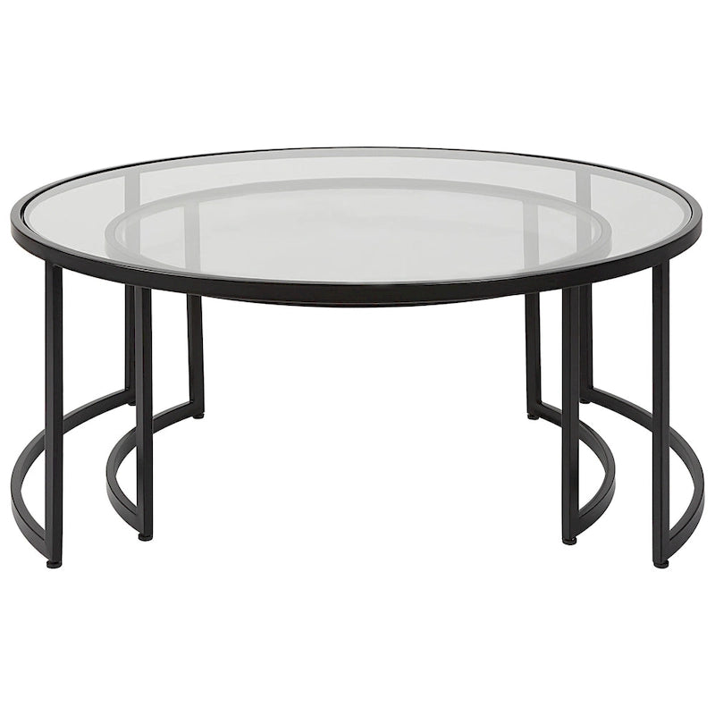 Tables basses gigognes noires S/2
