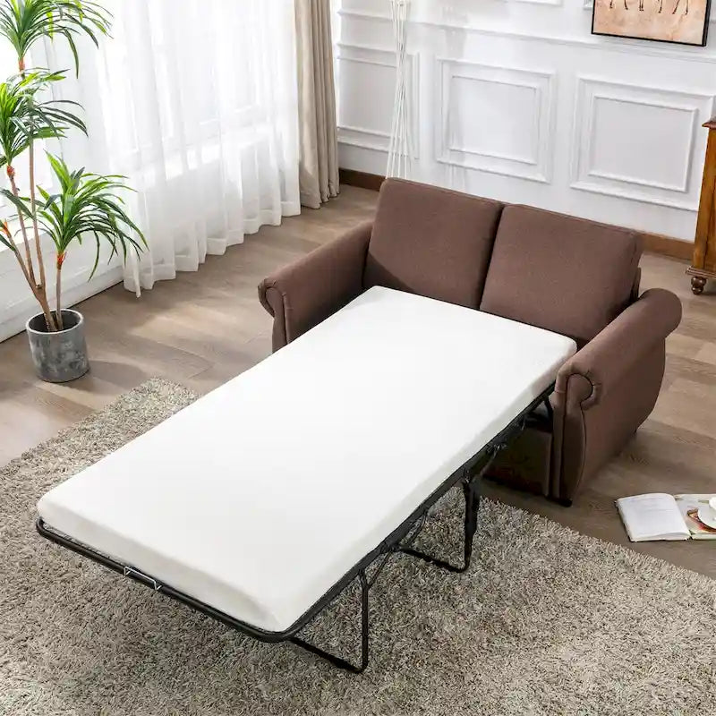 Canapé convertible gigogne avec matelas à mémoire de forme simple