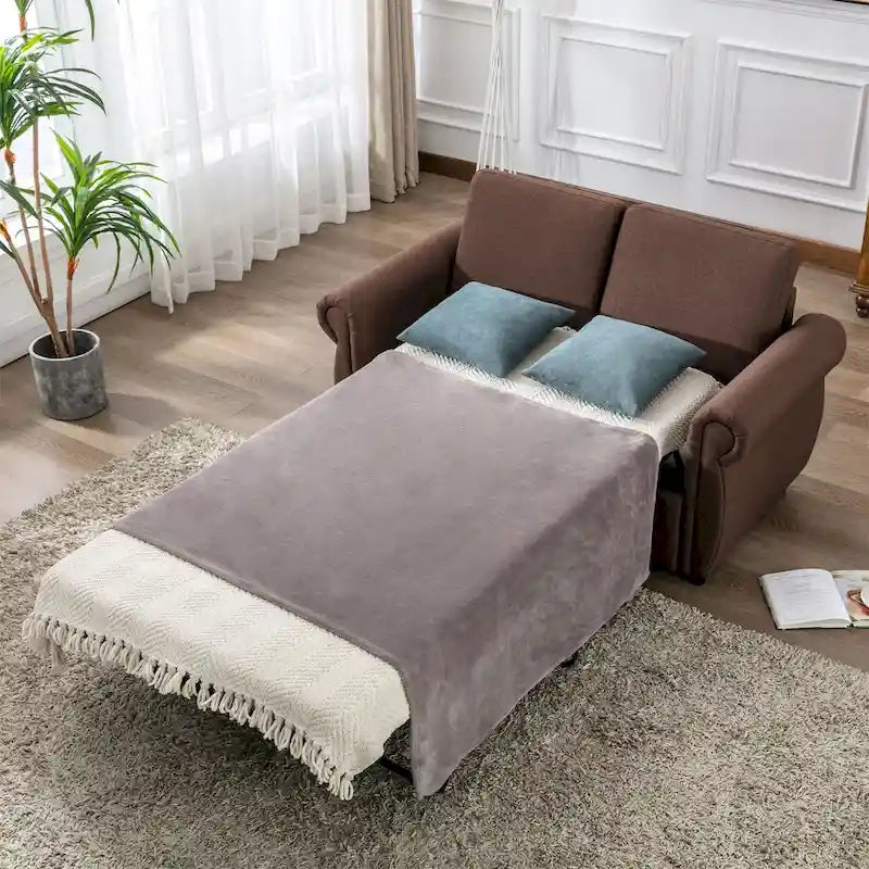Canapé convertible gigogne avec matelas à mémoire de forme simple