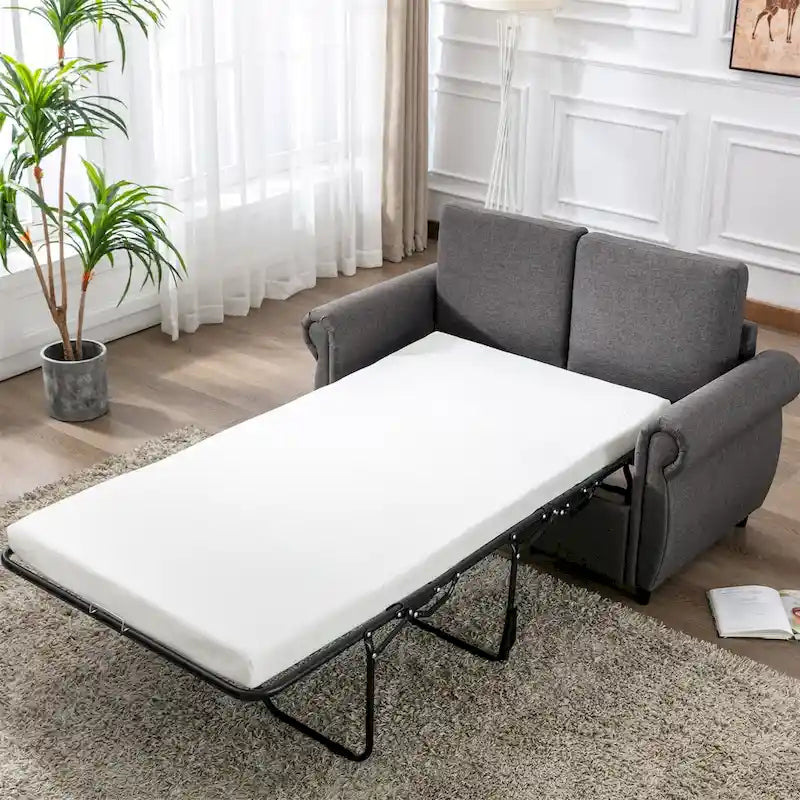 Canapé convertible gigogne avec matelas à mémoire de forme simple