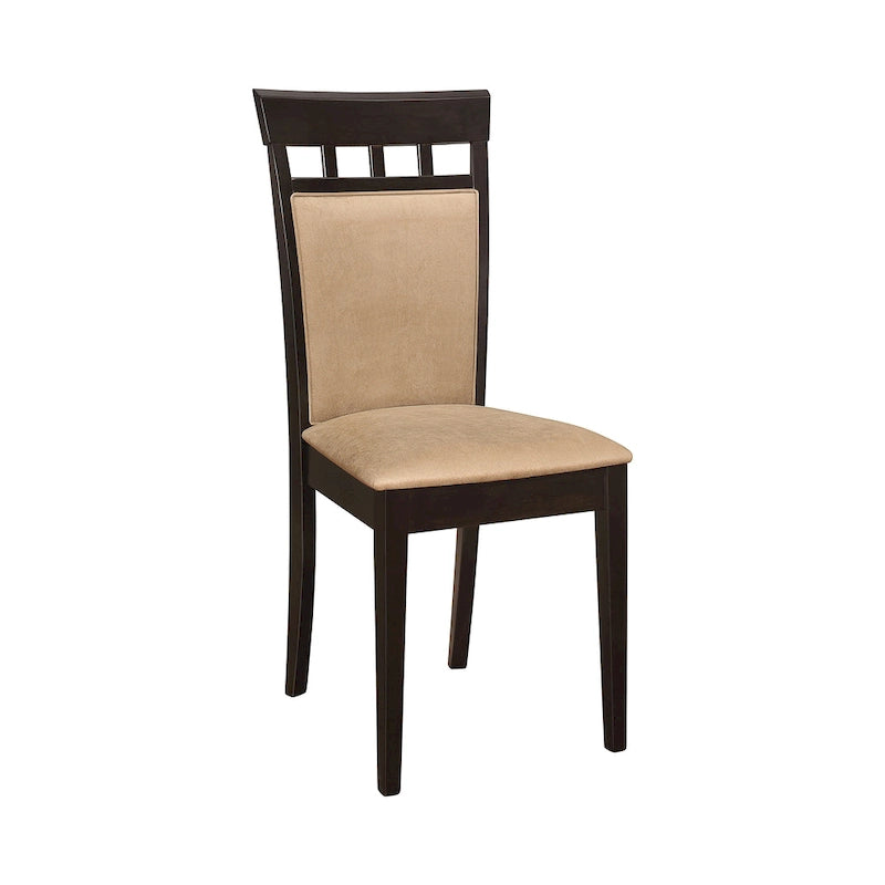 Chaises de salle à manger rembourrées beige et cappuccino (lot de 6)