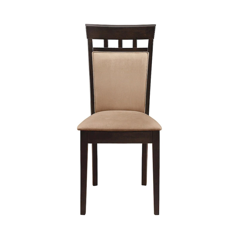 Chaises de salle à manger rembourrées beige et cappuccino (lot de 6)