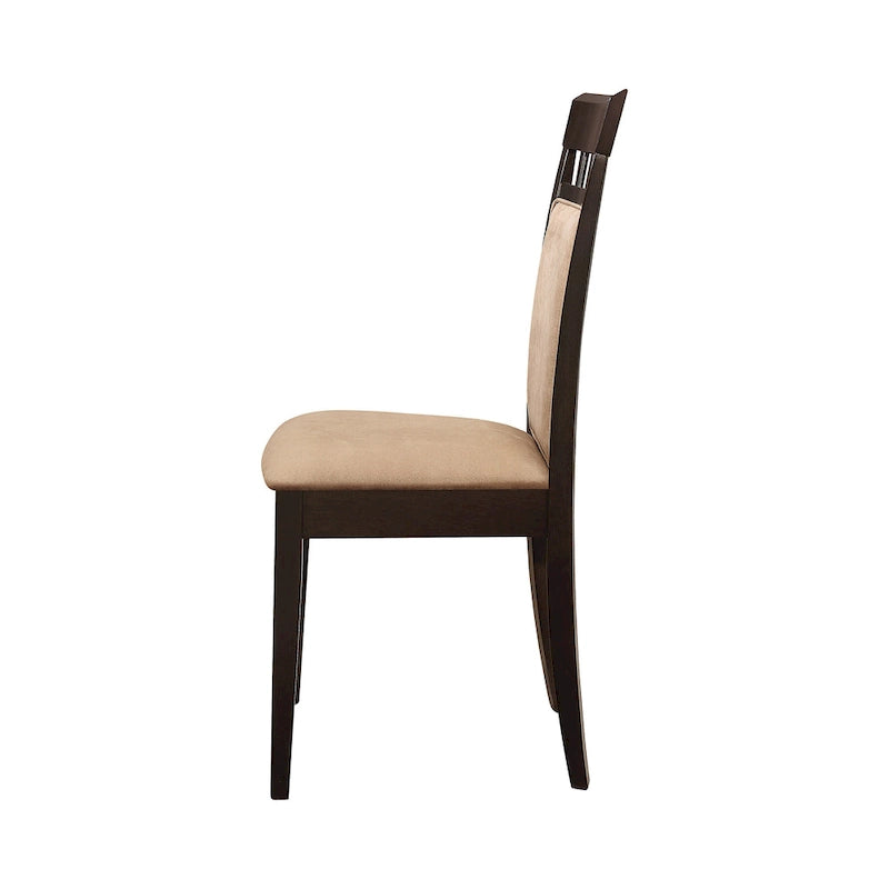 Chaises de salle à manger rembourrées beige et cappuccino (lot de 6)