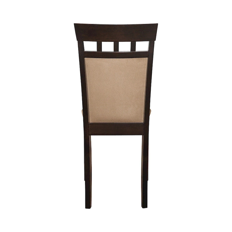 Chaises de salle à manger rembourrées beige et cappuccino (lot de 6)