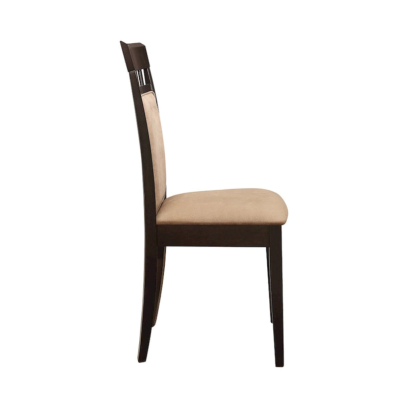 Chaises de salle à manger rembourrées beige et cappuccino (lot de 6)