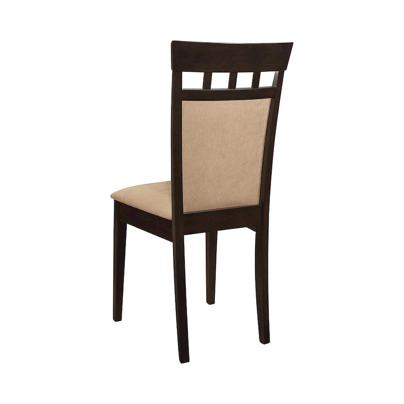 Chaises de salle à manger rembourrées beige et cappuccino (lot de 6)