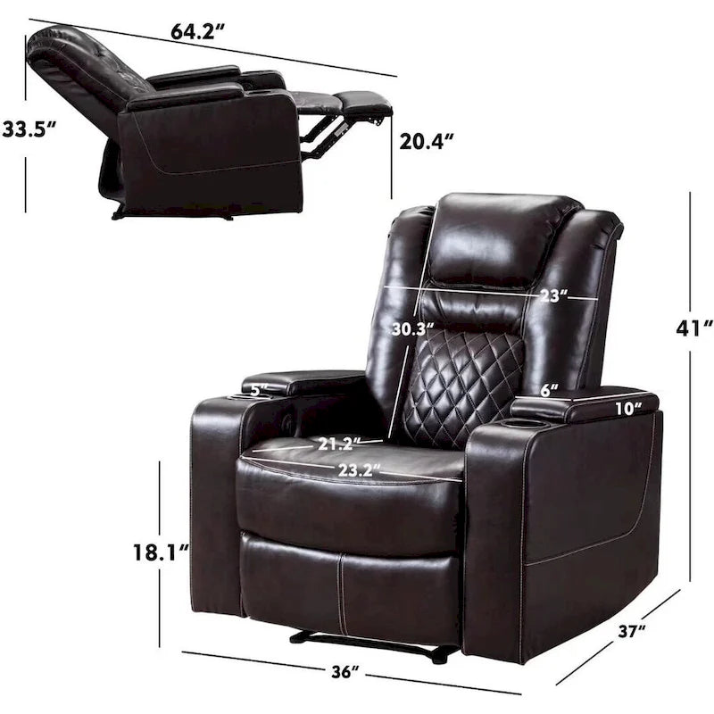 Fauteuil de cinéma maison inclinable motorisé multifonction