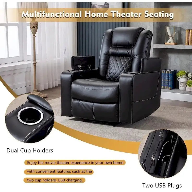 Fauteuil de cinéma maison inclinable motorisé multifonction
