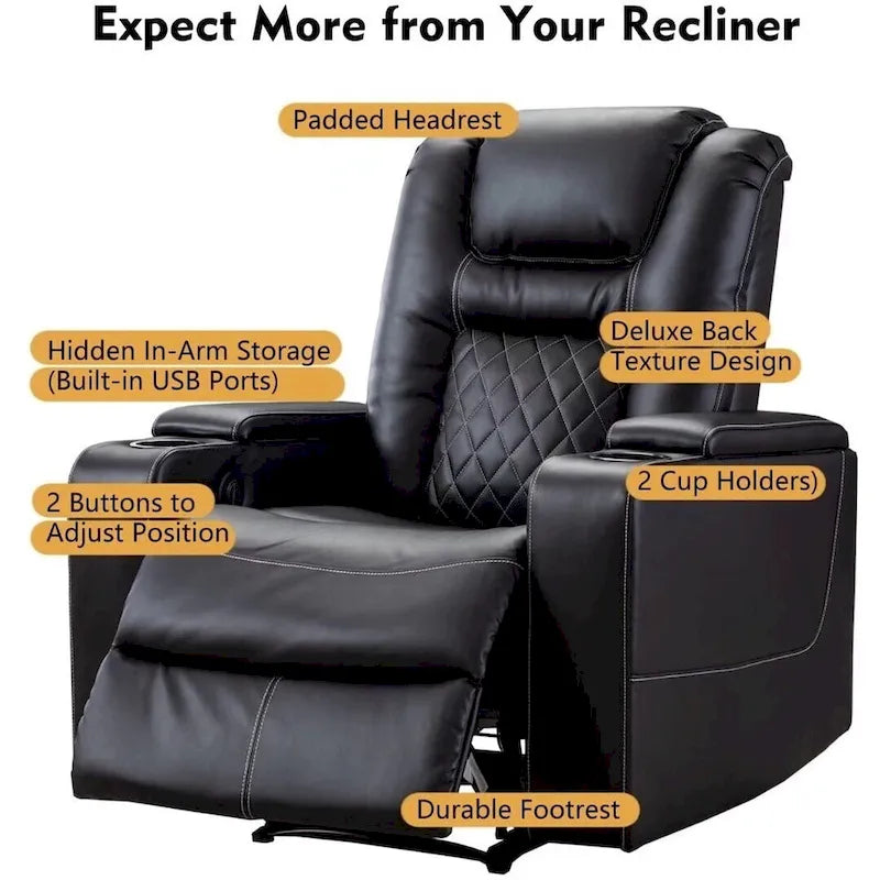 Fauteuil de cinéma maison inclinable motorisé multifonction