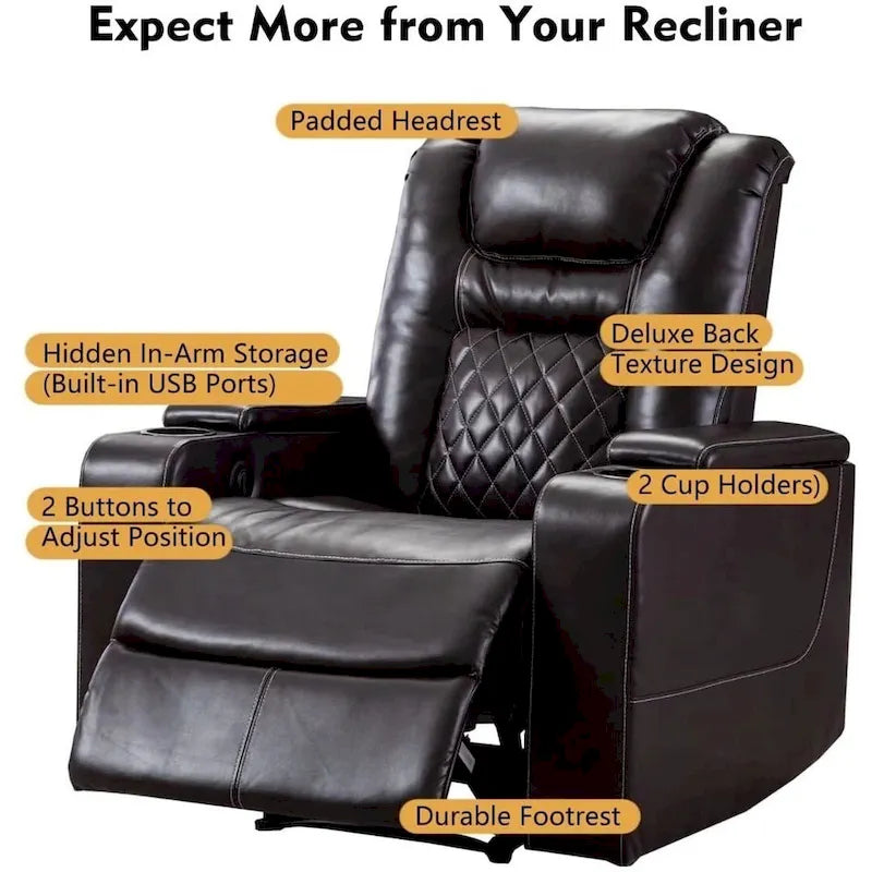Fauteuil de cinéma maison inclinable motorisé multifonction