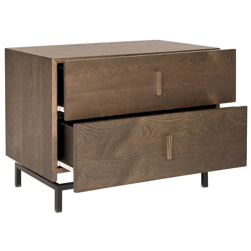 Armoire de rangement marron foncé/noir - 27,5 x 17,6 x 21,6 - 28Lx18Px22H