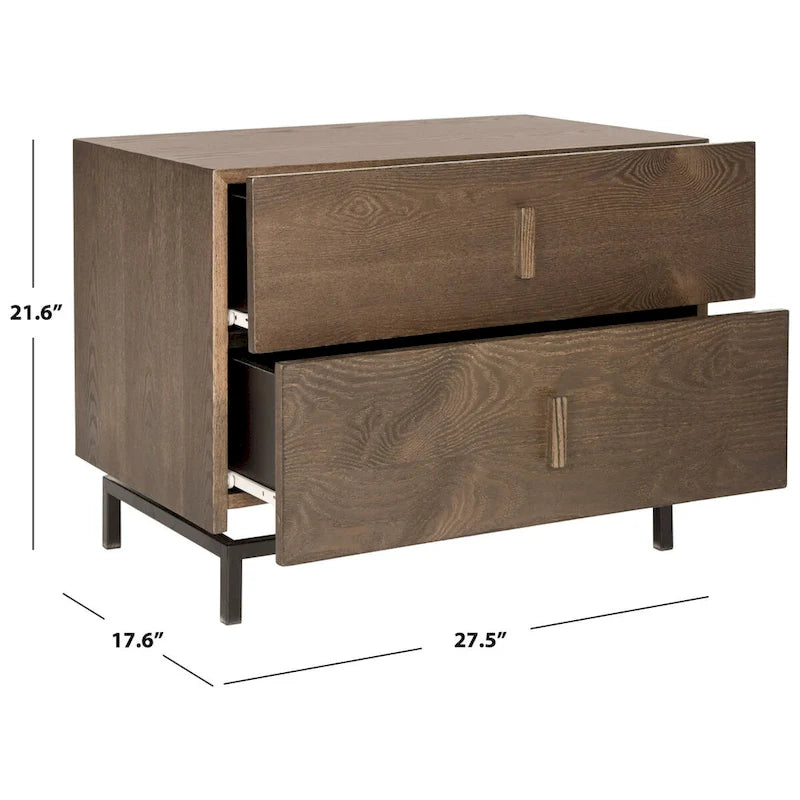 Armoire de rangement marron foncé/noir - 27,5 x 17,6 x 21,6 - 28Lx18Px22H